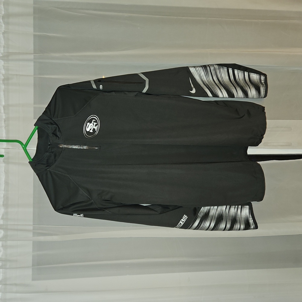 49ers grey quarter zip pullover jacket